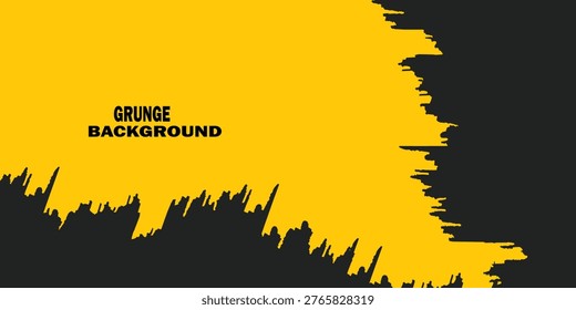 Yellow and black grunge background.  Abstract dirty grunge background
