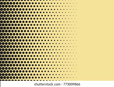 yellow and black halftone gradients, vector background