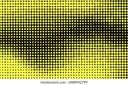 Yellow black halftone pattern, abstract modern halftone texture geometric background, cartoon pop art faded gradient pattern, retro comic gradient, bright orange pixelated dotted texture overlay