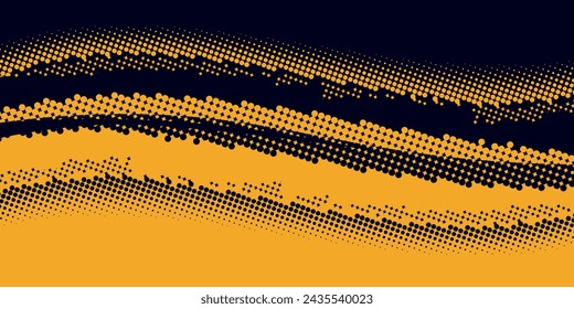 yellow and black haltone pattern design vector ilustration