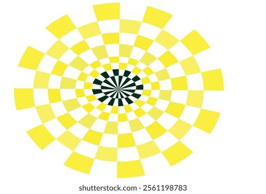 Yellow and Black Hole Design Illustration Art Free Vector