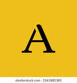 yellow and black Initial letter A logo and wings symbol. Letter A Logo. A Letter Design Vector,
 simple letter a logo template