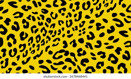 Textura de piel de leopardo amarillo y negro. Fondo de impresión animal. Fondo de pantalla de lujo.