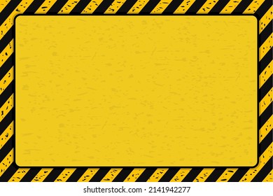 Yellow black line bordered write on sign design background