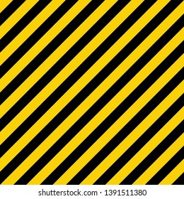 Yellow and black liner pattern. Warning industrial sign. Diagonal geometric lines. EPS 10