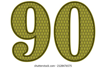 Yellow And Black Number Ninety Vector Illustration. Number 90 With Abstract Geometric Pattern Isolated On A White Background
 - Powered by Shutterstock - Get 15% off with code: PIKWIZARD15