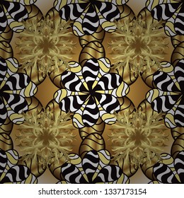 Yellow and black on colors. Vector illustration. Abstract nice background. Doodles pattern for wrapping paper.