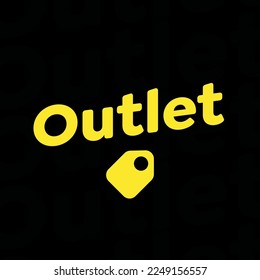 Yellow and black outlet icon