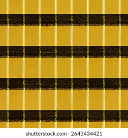 Geel en zwart geplakt patroon, grunge lijnen ikat patroon, ikat naadloos patroon, Vector illustratie achtergrond voor het afdrukken van het papier.