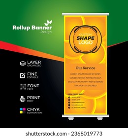 Yellow Black Roll up banner template