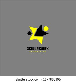 Yellow Black Scholarship Foundation, Youth,Star Youth People, Center For Activity Studies, Community Collaboration,Young Teen Logo Design