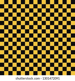 Yellow and Black Seamless Pattern - Checkerboard squares repeating pattern design