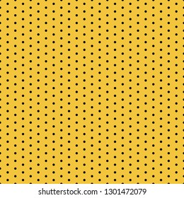 Yellow and Black Seamless Pattern - Polka dots repeating pattern design