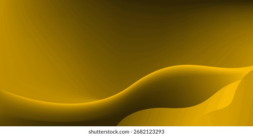 Fondo abstracto de la onda de la línea del gradiente de la sombra amarillo y negro. Diseño de Vector moderno