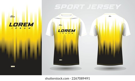 yellow black shirt soccer football sport jersey template design mockup