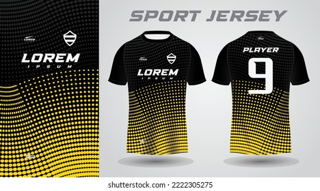 yellow black shirt sport jersey design