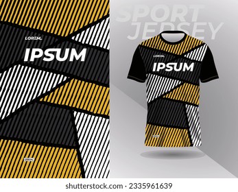 yellow black shirt sport jersey mockup template design for soccer, football, racing, gaming, motocross, cycling, and running 
