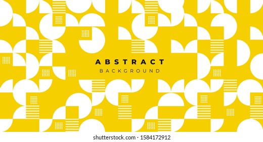 Yellow Black Silver Memphis Circle Dot Line Abstract Background Vector Illustration