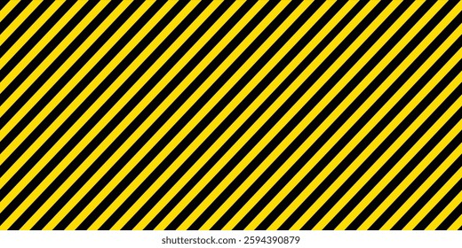 Yellow and black stripe background representing danger, caution, halt, stop and radioactive substance. Industrial street signpost or warning road sign.Vector illustration.