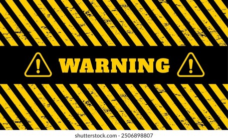 yellow and black stripe background for warning and alert vector