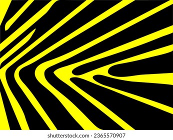 Yellow and black stripe pattern. Vintage creative design.