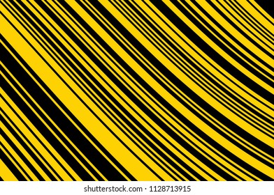 Yellow and black striped background. Bright pattern with lines. Vector illustration.