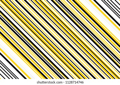 Yellow and black striped background. Bright pattern with lines. Vector illustration.