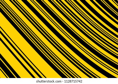 Yellow and black striped background. Bright pattern with lines. Vector illustration.
