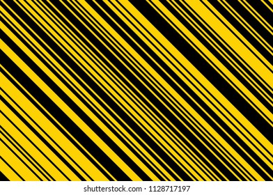 Yellow and black striped background. Bright pattern with lines. Vector illustration.