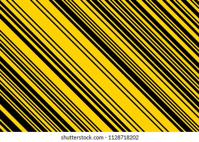 Yellow and black striped background. Bright pattern with lines. Vector illustration.