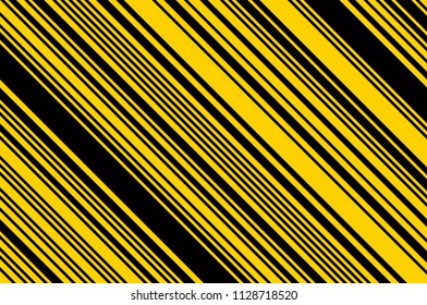 Yellow and black striped background. Bright pattern with lines. Vector illustration.
