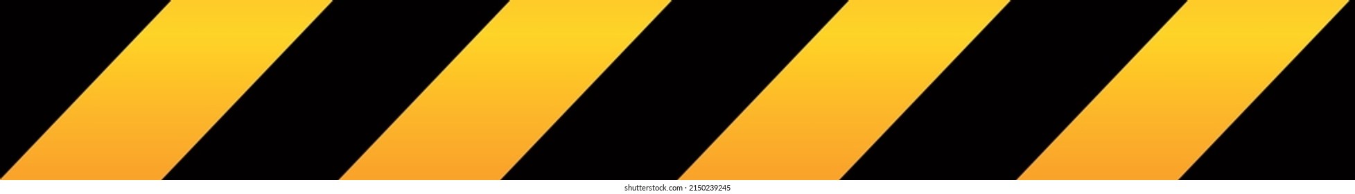 Yellow black striped tape. Caution barrier symbol