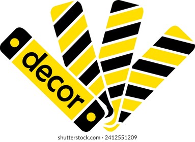 Yellow and black stripes to highlight an area