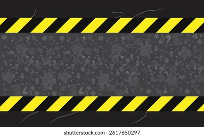 Yellow and black stripes indicate dangerous or prohibited areas. ,Private area alerts and notifications