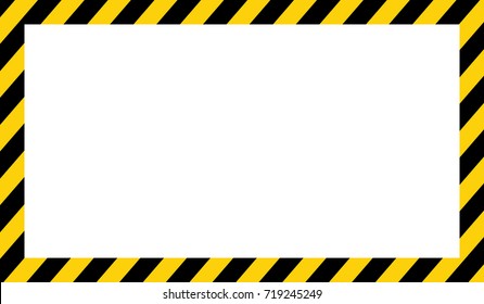 Yellow and black stripes on the diagonal, rectangular warning sign, symbol, illustration