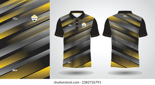 yellow and black sublimation shirt for polo sport jersey template