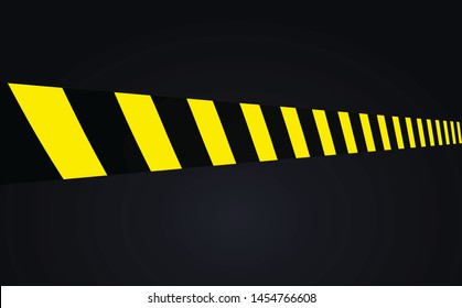 Yellow and black tape. vector illustration