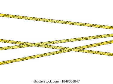 Yellow and black tape. vector illustration