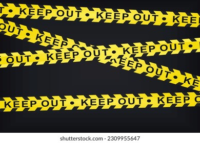 Yellow and black tape. vector illustration