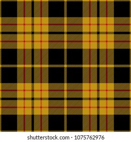Yellow And Black Tartan Plaid Scottish Pattern
