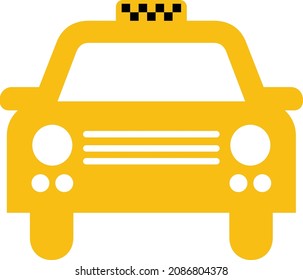 Yellow and Black Taxi Cab Icon