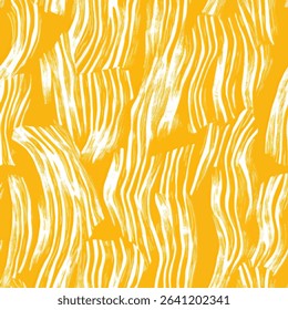 Yellow and black tiger stripes, textured on linen fabric print pattern, cotton, silk, vector illustration, doodle summer, kids and baby designs for print fabric.