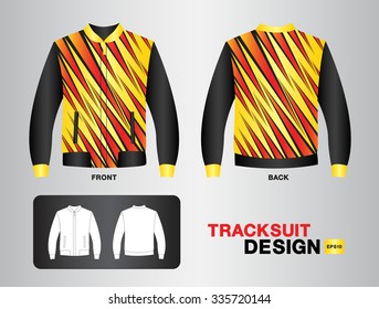 yellow and black tracksuit design vector illustration