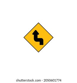 yellow and black traffic sign