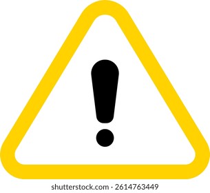Yellow Black Triangle Warning Symbol