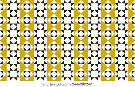 yellow and black turbine, star, diamond, square triangle, stirp patchwork pattern repeat seamless design for fabric printing design
