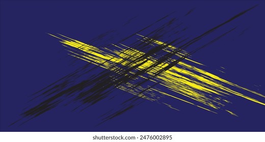 yellow black vector with  Decorative shining illustration with blue background on abstract template. 