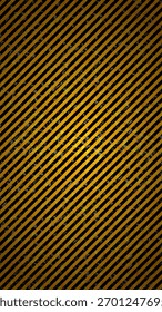 Fondo negro amarillo de las rayas de la Vertical con la Ilustración vectorial corroída sucia de la textura del metal del grunge