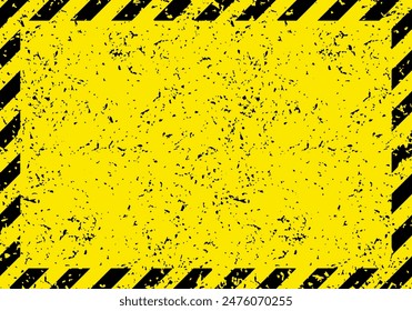 Yellow and black warning frame