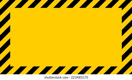 Yellow black warning stripes, danger safety background sign line hazard
